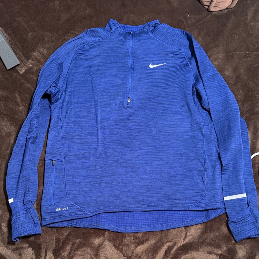 Nike dry fit Blue Half-Zip pullover size L